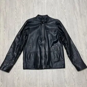 블랙 가죽 싱글 라이더 자켓