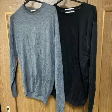 JOHN SMEDLEY 그레이 블랙 니트 M