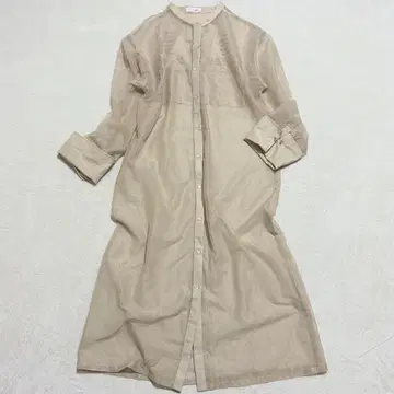 엘르 걸 시어 셔츠 원피스 자수 로고 디자인 Y2K 캐주얼 F