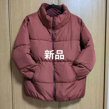 earth 버건디 퀼팅 다운 자켓 M