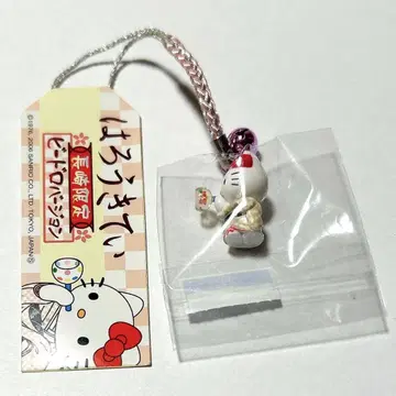 [ 미개봉 미사용 ] 지역 한정 키티 스트랩 레어 나가사키 비드로 버전