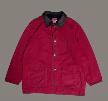 80s Marlboro 말보로 옷깃 가죽 헌팅 자켓 탈론 XL