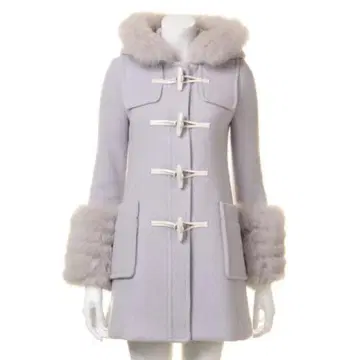 snidel 더플 코트 라이트 그레이 라이트 블루