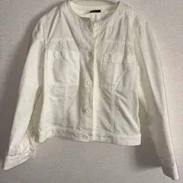 ANAYI 화이트 노카라 자켓 M