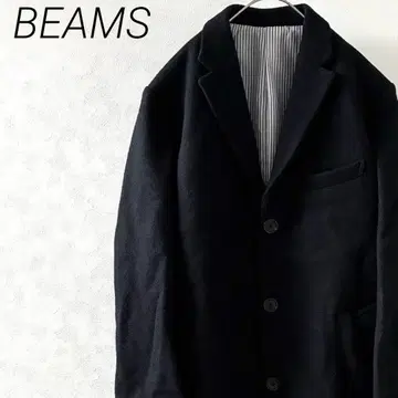 BEAMS 체스터 코트 롱 코트 포켓 포함 심플 빅