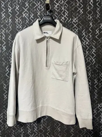 MHL. MARGARET HOWELL 하프 지퍼 맨투맨 BGE/L