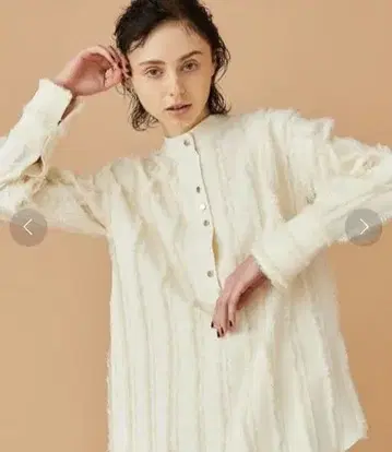 [ INella ] 2WAY 스트라이프 프린지 셔츠