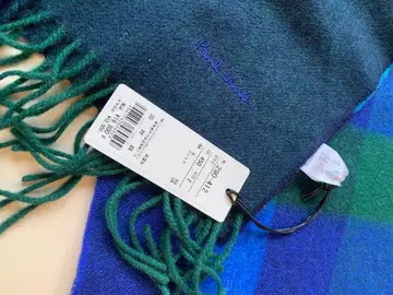 폴 스미스 체크 무늬 머플러 네이비/그린