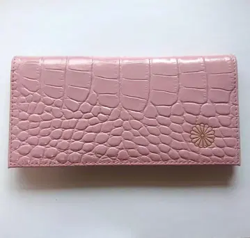 [ 새상품 ] 황궁 장지갑 크로커다일 소가죽 엠보 핑크