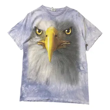 USA 구제 의류 이글 독수리 애니멀 프린트 반팔 티셔츠 I2352