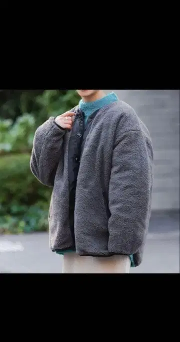 리버서블 퀼팅 보아 자켓