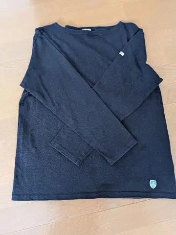 ORCIVAL 긴팔 코튼 로드 프렌치 바스크 셔츠 사이즈 5 블랙