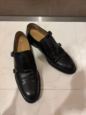 P.S.FA 더블 몽크 스트랩 블랙 비즈니스 슈즈 26cm