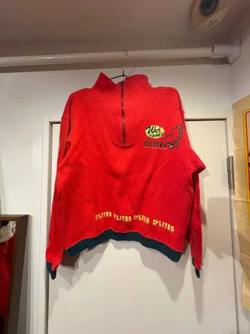 빨간색 하프 지퍼 트레이닝복 D'lites 오냥코 클럽