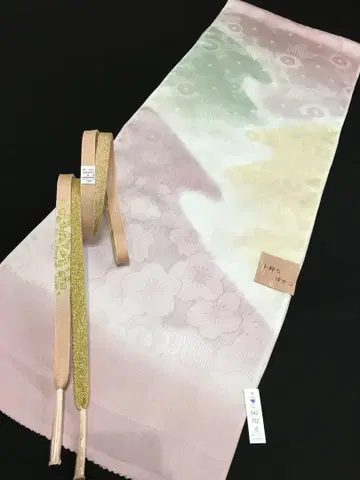 새상품 [ 허리띠 오비 장식 천 2세트 ] 순수 실크