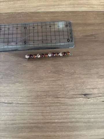 컴플렉스 비즈 큐빅 (브라운 계열) 헤어핀