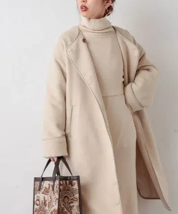 퀼트 리버서블 파이핑 코트