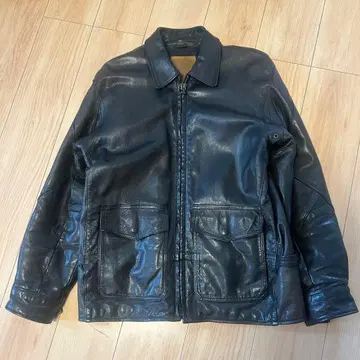 GOLDEN BEAR 블랙 가죽 자켓 미국제