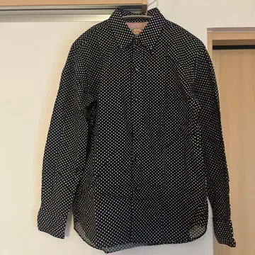 드라이 본즈 도트 무늬 긴팔 셔츠 36 S