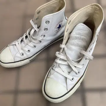 컨버스 하이컷 레더 화이트 스니커즈