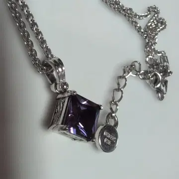 실버 925 자수정 보석 펜던트 목걸이