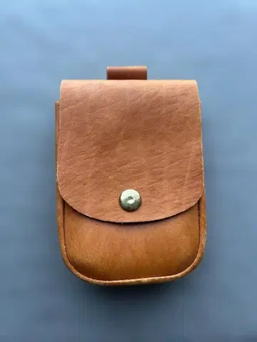 천연 가죽 벨트 파우치