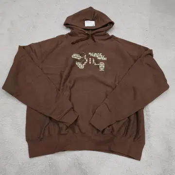 오버 사이즈 후드티 브라운 XXL