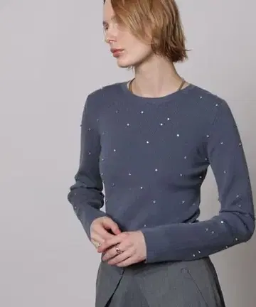 2024 CADUNE 큐빅 니트 카듀네 더스티