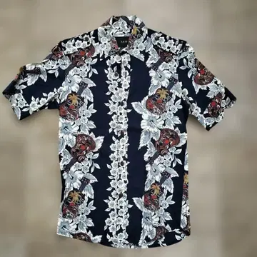 AKM 네이비 하와이안 셔츠 반팔