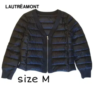 로트레아몽 얇은 소재 다운 자켓 블랙 다운 90% 경량 노카라