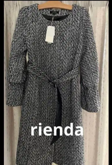 rienda 트위드 롱 코트