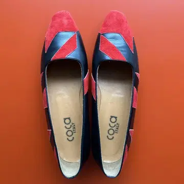 코카 이탈리아 빨검 지그재그 펌프스 블랙 37