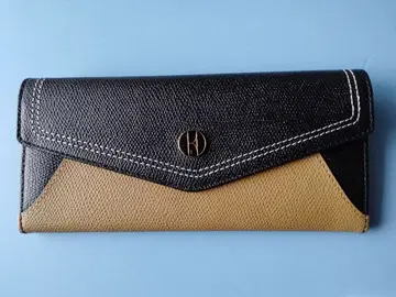 ELLE 엔벨로프형 장지갑 블랙/베이지