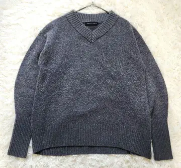 URBAN RESEARCH V넥 울 니트 캐시미어 혼방 그레이