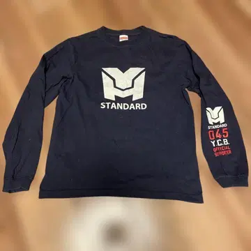 요코하마 캔버스 가방 네이비 긴팔 T셔츠 S