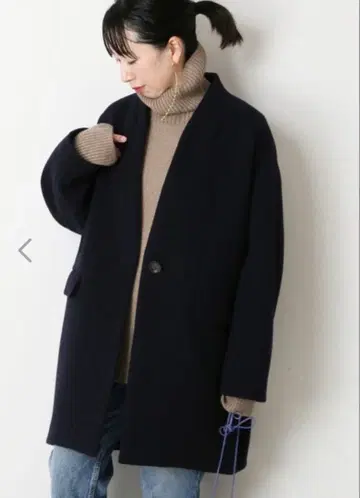 JOURNAL STANDARD L'ESSAGE 코쿤 코트 네이비