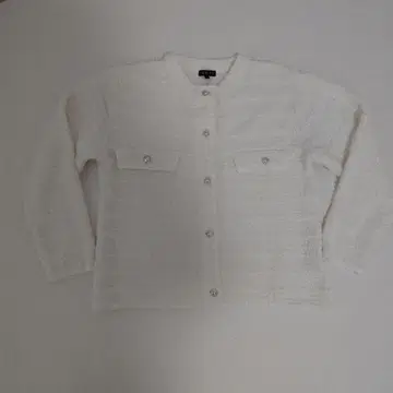 인디비 트위드 MIX 크루 가디건 니트 38 사이즈