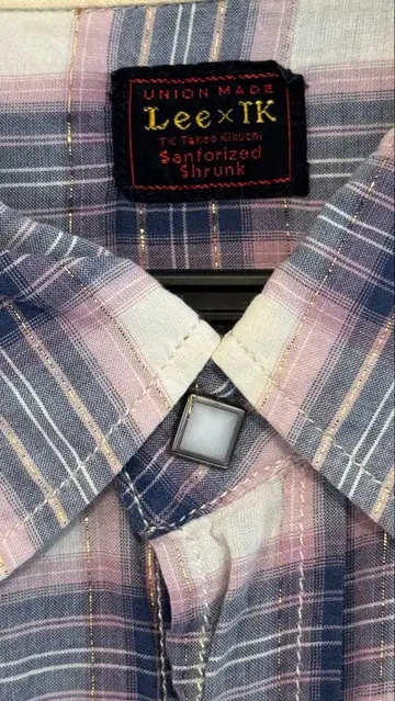 Lee x TK 체크 무늬 긴팔 플란넬 셔츠