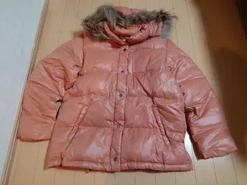 크로커다일 페더 다운 자켓 코트 L 오렌지