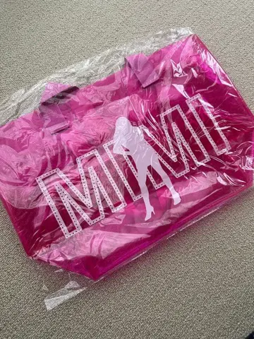 마라이아 캐리 MIMI 로고 토트백 핑크