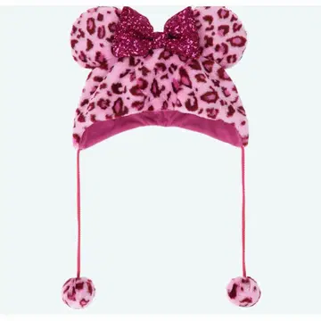 [ 새상품 미사용 ] 디즈니 미니 팬캡 레오파드 무늬 핑크