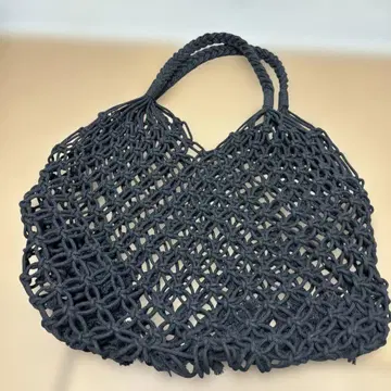 블랙 메쉬 토트백