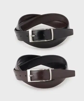 리버서블 벨트 블랙 브라운 약 100cm