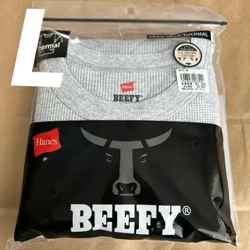[ 새상품 ] Hanes BEEFY 크루넥 서멀 그레이 L