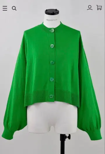 nagonstans 나곤스탠스 커브 디자인 가디건 그린 녹색