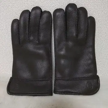 [ 미사용 새상품 ] 검정에 가까운 다크 브라운 가죽 5 손가락 장갑