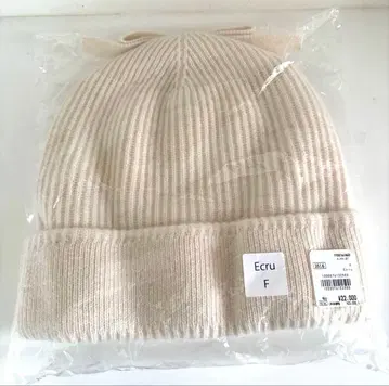 시마리 cccmalie 에크루 니트 모자 사이즈 F