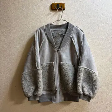 W closet 리버서블 보아 블루종