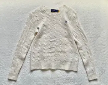 폴로 랄프 로렌 화이트 긴팔 스웨터