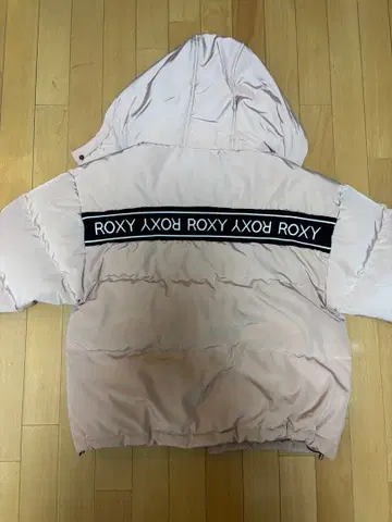 ROXY 후드 부착 다운 자켓 핑크 M